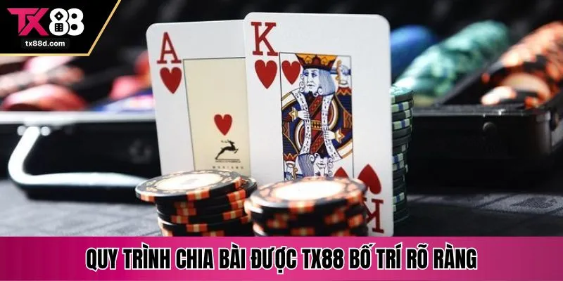 Quy trình chia bài được TX88 bố trí rõ ràng